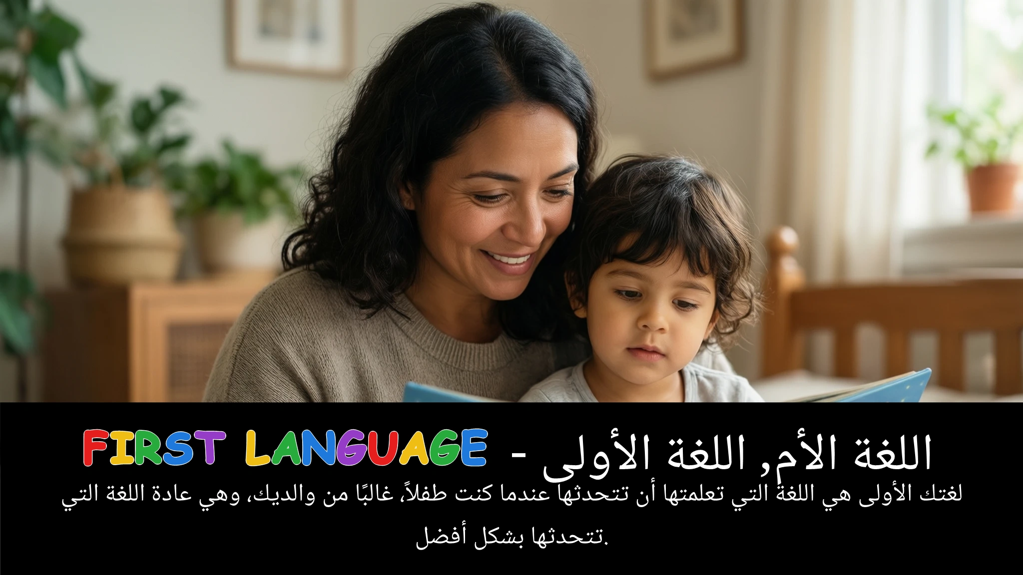 Arabic Illustration for first language